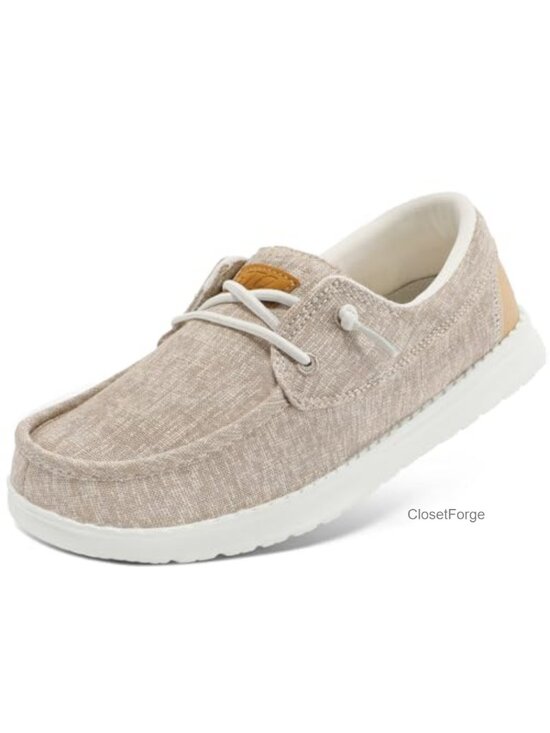 Shoes - STQ Women's Slip On Boat Shoes Arch Support Canvas Loafers